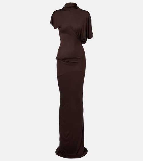 Lilith draped jersey gown
