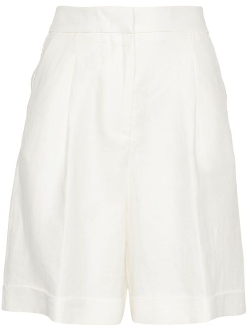 Linen tailored shorts - Neutrals