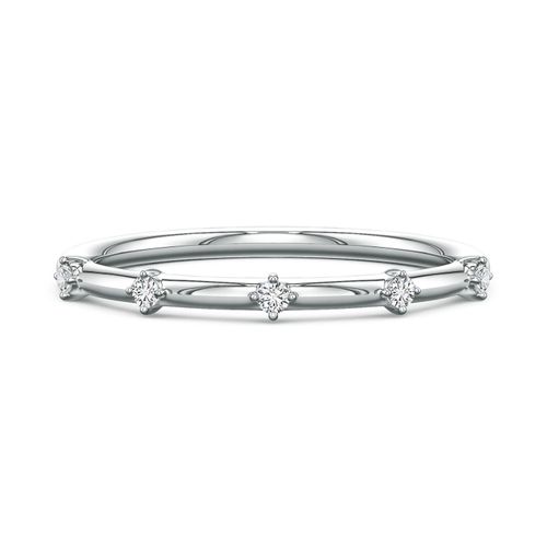 Angara 1.5 MM Round Diamond Five-Stone Station Ring in 14K White Gold