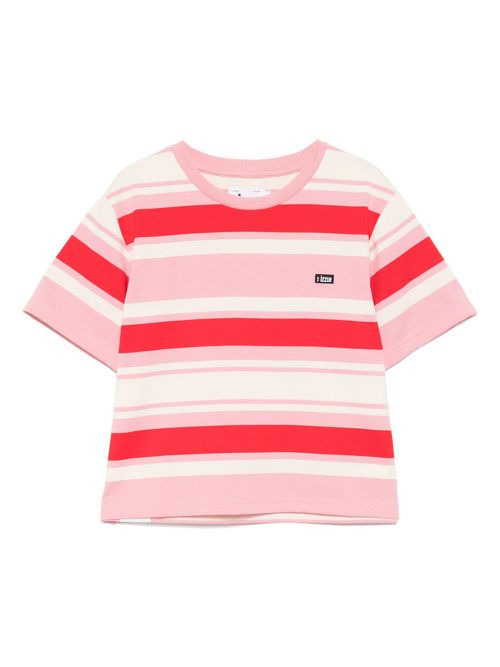 Striped logo T-shirt - Red