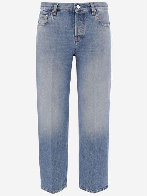 Cotton Denim Jeans — Blue