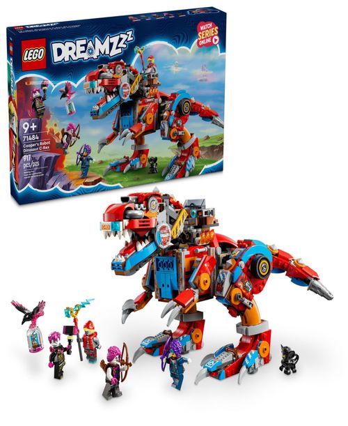 Dreamzzz Cooper's Robot Dinosaur C-Rex Toy Building Set 71484, 917 Pieces - Multi Color