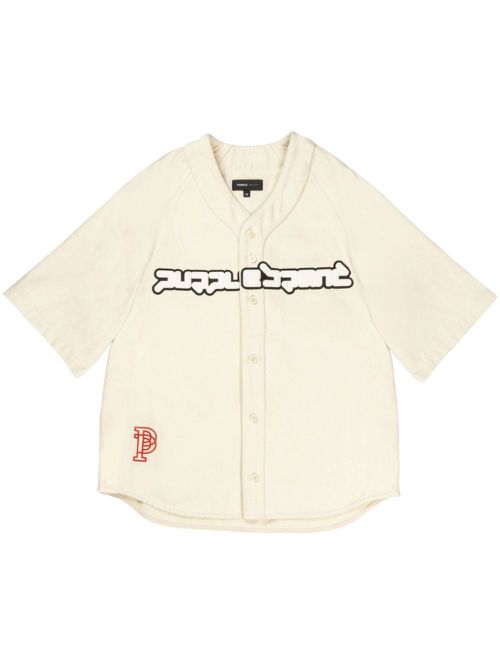 Logo-print cotton shirt - Neutrals