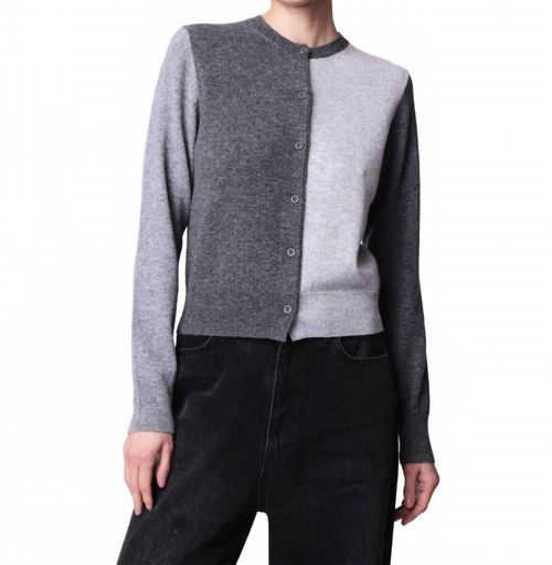 Camaieu Knit Cardigan In Grey Mix