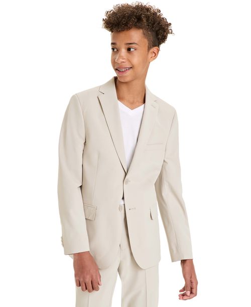 Big Boys Slim-Fit Tech Suit - Cream