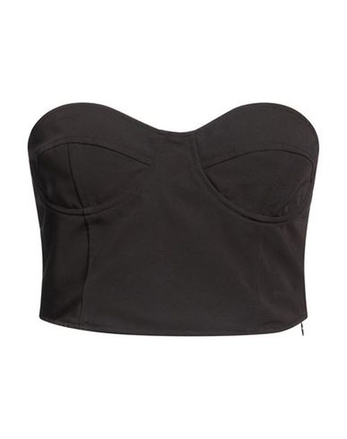 Woman Top Black Size 2 Polyester, Viscose, Elastane