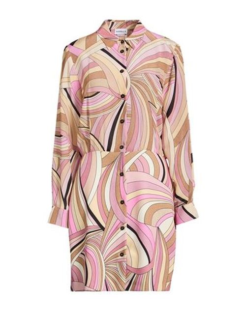 Woman Mini dress Beige Size 6 Silk, Polyester, Elastane