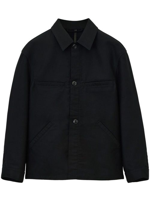 Single-breasted shirt jacket - Black