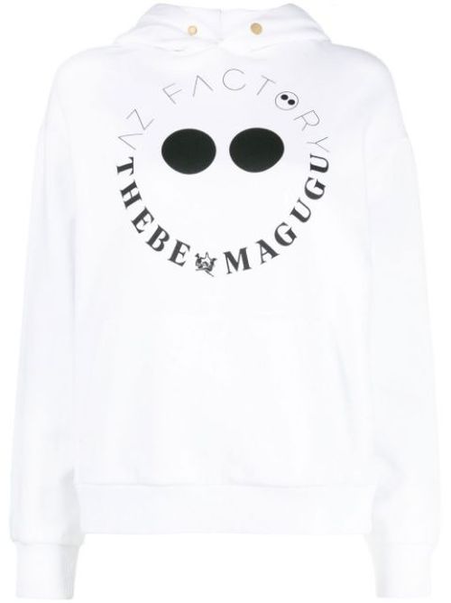 X Thebe Magugu logo-print hoodie