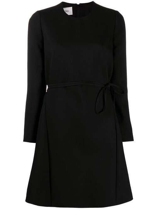 Valentino Garavani belted long-sleeve dress - Black