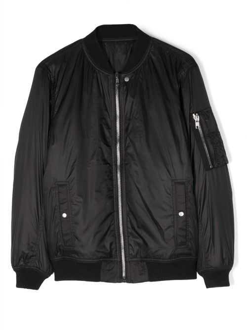 Baseball-collar cotton bomber jacket - Black