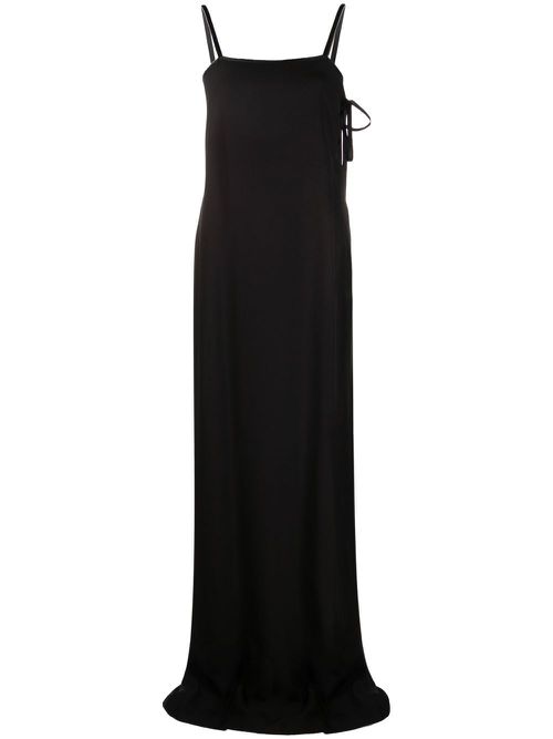 Square-neck sleeveless dress - Black