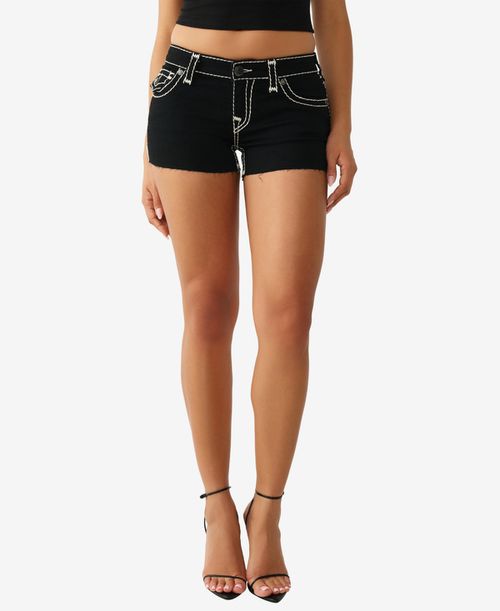 Women's Joey Low-Rise Super T Flap Shorts - Black