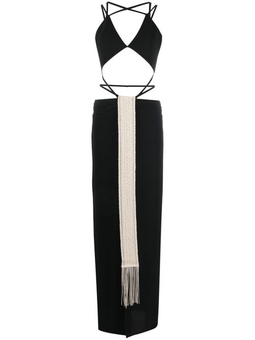 Stone cut-out maxi dress - Black