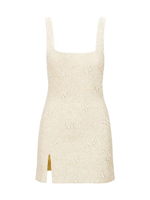 Women's Le Sable Floral Beaded Minidress - Ivory