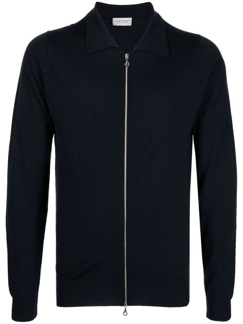 Alston zip merino shirt jacket - Black