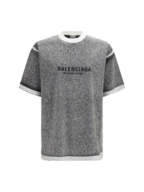Logo-Printed Oversized Cotton T-shirt — Gray