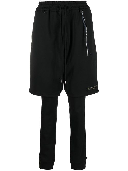 Deck shorts layered leggings - Black