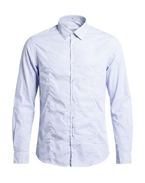 Man Shirt Sky blue Size 17 Cotton