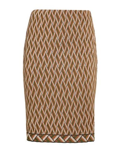 Woman Midi skirt Camel Size 2 Viscose, Cotton, Elastane