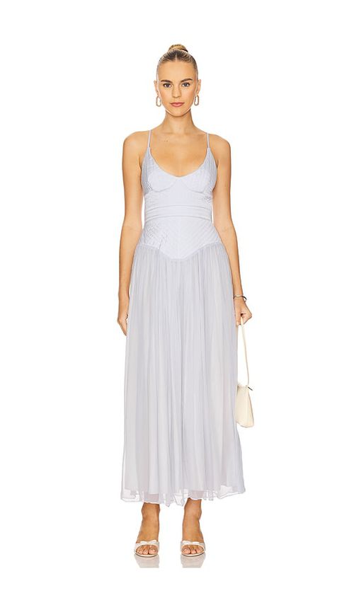 LPA Odette Midi Dress in Baby Blue.  XXS. Also in L, M, S