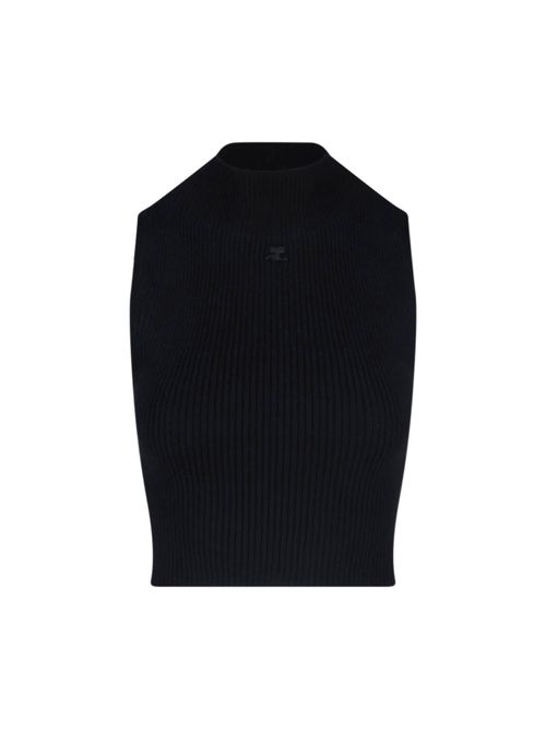 Courrèges Women's Cotton-Merino Wool Top