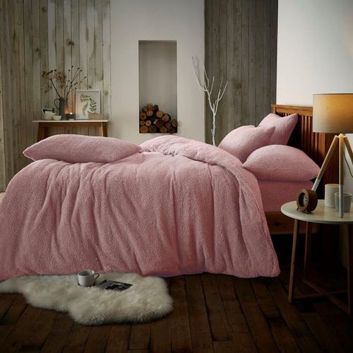 Luxury Teddy Plain Duvet Cover and Pillowcase Set