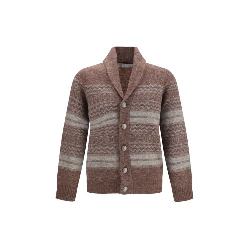 Alpaca & Cashmere Blend Cardigan — Brown