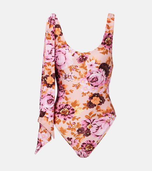 Chloé Floral knot-detail swimsuit