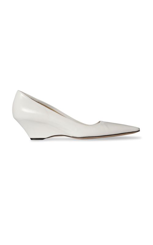 Liisa Leather Wedge Pumps - Moda Operandi