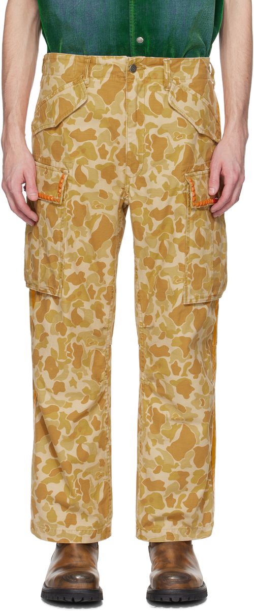 COÛT DE LA LIBERTÉ Yellow Cooper Camouflage Cargo Pants