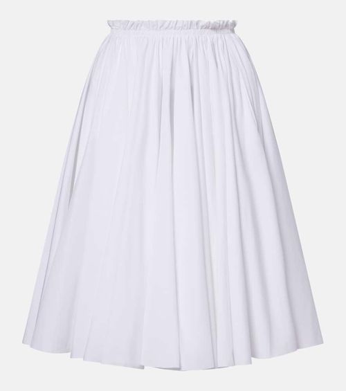 Corolla gathered cotton midi skirt