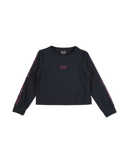 Ea7 Kid Girl Sweatshirt Navy Size 12 Cotton, Polyester, Elastane