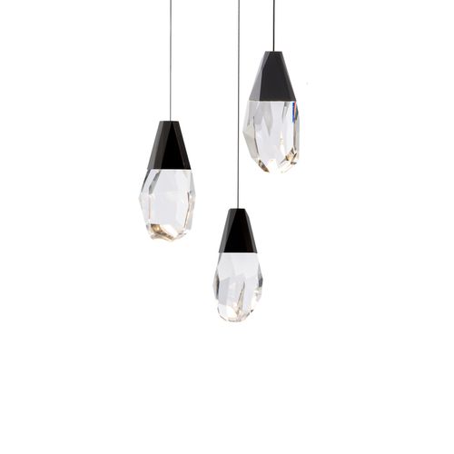 Martini 3-Light LED Pendant in Black