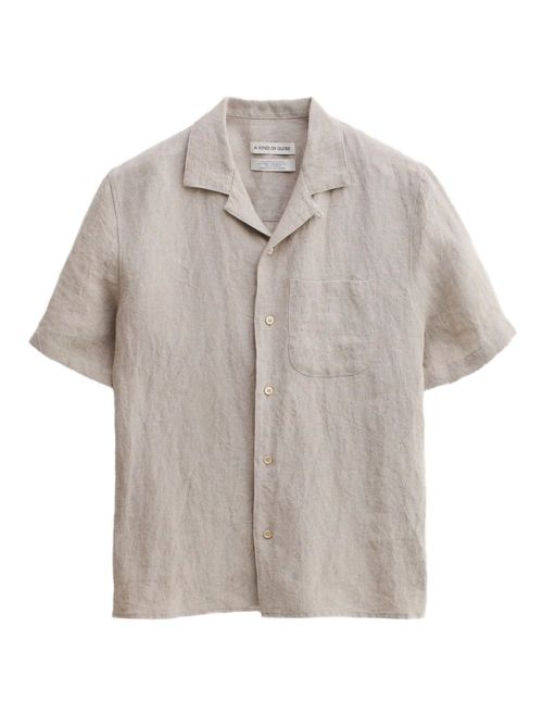 Gioia short-sleeve button-up shirt - Neutrals