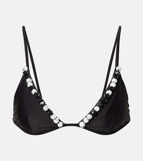 Baci beaded bikini top