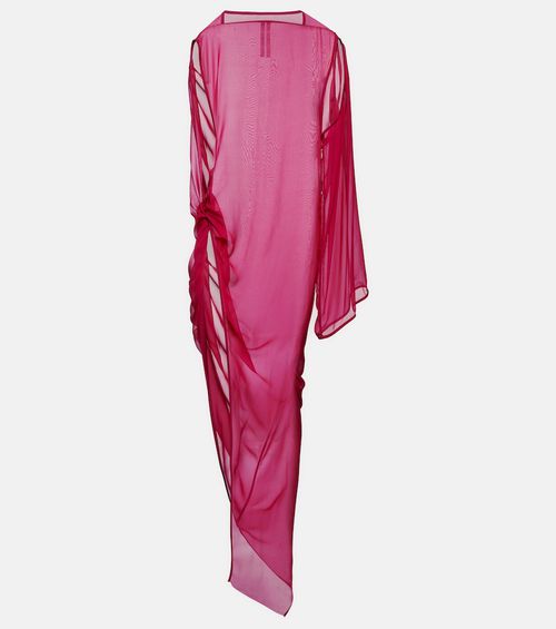 Abito draped silk maxi dress