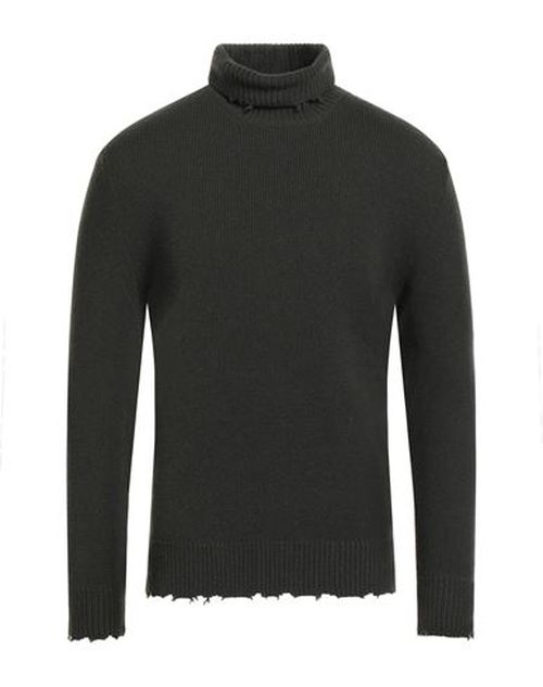 Man Turtleneck Dark green Size 36 Virgin Wool