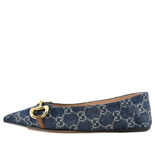 (WMNS) Denim Ballet Flat With Horsebit 'Blue'