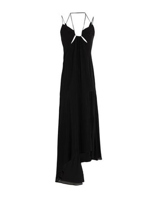 Woman Midi dress Black Size 4 Silk, Elastane