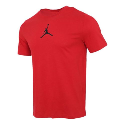 Air Jumpman Logo Printing Sports Quick Dry Round Neck Short Sleeve Red