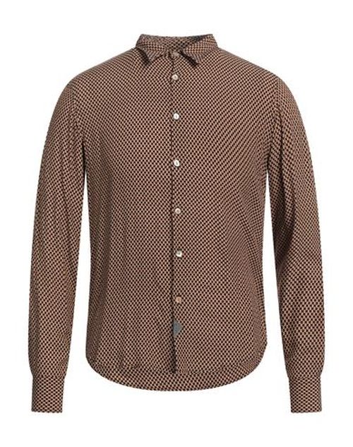 Man Shirt Camel Size M Viscose