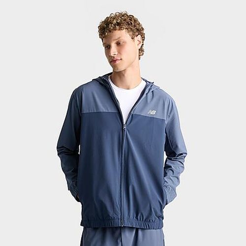 Men's Sport Essentials Woven Full-Zip Jacket in Navy/Vintage Indigo