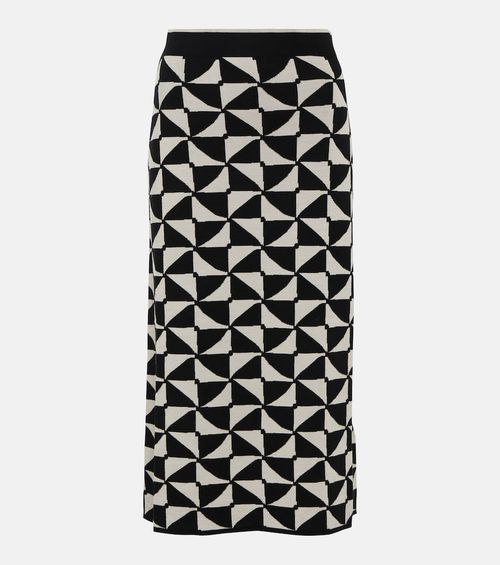 'S Max Mara Enza high-rise wool midi skirt