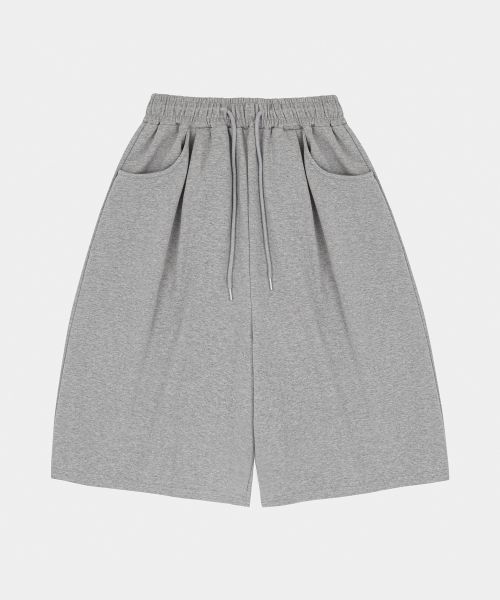 Soft Mesh Sweat Bermuda Pants Gray