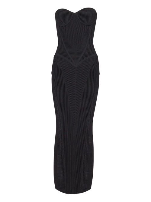 Balmain strapless midi dress - Black