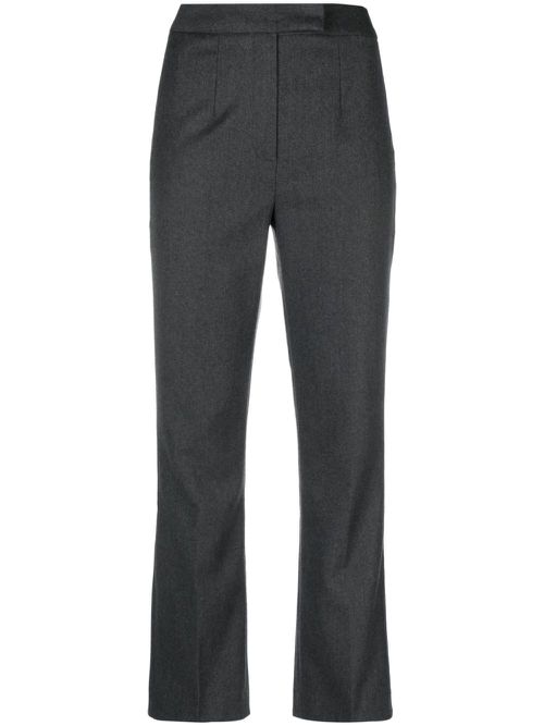 1990s straight-leg wool trousers - Grey