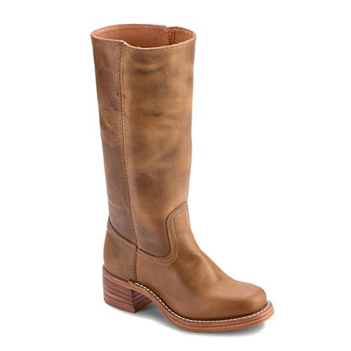 Frye Campus 14L Wide Calf Iconic Tall Boots for Women Crafted from Signature Montana Leather with Goodyear Welt Construction and Stacked Leather Heel – 13” Shaft Height
