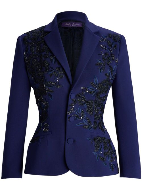 Penney Embellished wool blazer - Blue