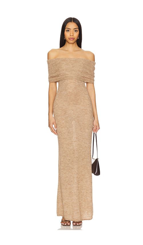 MAJORELLE Avalee Maxi Dress in Beige. -  XS also in L, M
